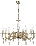 Candelabru cu lanț CASTRO, 8xE14/40W/230V, auriu