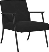 vidaXL fotoliu Negru 59 x 75 x 78 cm Catifea