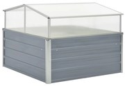 vidaXL Seră din oțel galvanizat, 100 x 100 x 85 cm, gri