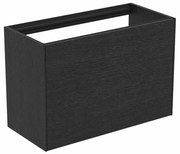 Dulap baza suspendat Ideal Standard Atelier Conca 1 sertar 80 cm finisaj stejar inchis