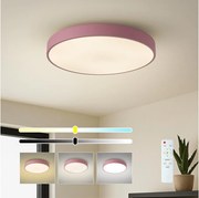 Brilagi - Plafonieră LED dimabilă POOL LED/60W/230V 3000-6000K 50 cm roz+telecomandă