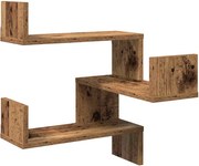 vidaXL Raft colțar perete lemn vechi 40x40x49,5 cm lemn prelucrat