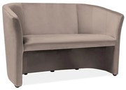 Canapea Cuba Velvet, două locuri, bej