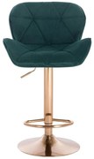 HR111W Scaun Catifea Verde Smarald Velur cu Bază Aurie
