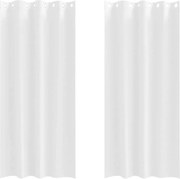 vidaXL Perdele Opaque cu Inel 2 pcs Alb pur 225 x 140 cm Poliester