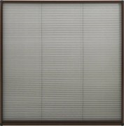 vidaXL Plasă insecte plisse pentru ferestre, maro, 120x120cm, aluminiu