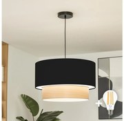 Brilagi - Lustră LED pe cablu CERIA 1xE27/40W/230V Ø 50 cm negru/bej