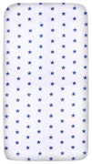 Cearceaf din bumbac cu elastic roata pentru patut 120x60 cm Kidizi Blue Stars