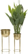 Set 2 suporturi pentru ghivece aurii din metal, ∅ 27 - ∅ 21,5 cm, Glam Mauro Ferretti