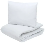 Patura de vara matlasata 140x200 cm cu perna 70x90 cm ECONOMY PEACH, albă