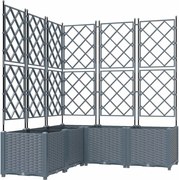 vidaXL Vază pentru Grădină 5 pcs Gri Deschis 120 x 120 x 143 cm Oțel
