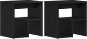 vidaXL Dulap de noapte 2 pcs Stejar Negru 40 x 30 x 40 cm