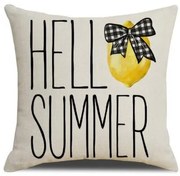 Husa pentru perna HELLO SUMMER 45x45 cm, bej