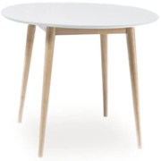 OFERTA Masa de dining alba LARSON 90X90 calitate II