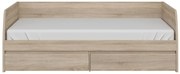 Pat de o persoană 90 cm Noella (Stejar sonoma) (cu somieră). 1053146
