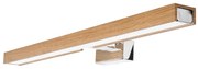 Aplică LED pentru oglindă de baie Brilagi WOODY MIRROR LED/12W/230V IP44 stejar/crom