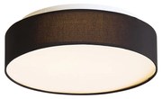 Plafonieră inteligentă neagră 35cm incl. LED și telecomandă - Flat Drum