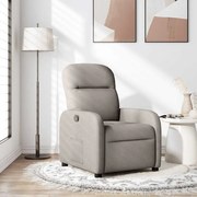 vidaXL Fotoliu rabatabil, gri taupe, material textil