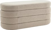Bancheta cu spatiu de depozitare, Tesatura Boucle Taupe, VOQUE 115cm A-46684 VC