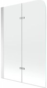 Mexen Felix paravan cadă cu două aripi 100 x 140 cm, transparent, crom - 890-100-002-01-00