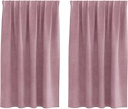 vidaXL Perdele opace 2 pcs Roz închis 140 x 140 cm Catifea