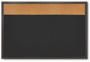 Tablă Combi Board / plută 60 × 90 cm, neagră