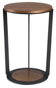 Masuta laterala moderna design LUX Wood and Black, 38cm