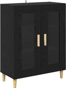 vidaXL Bufet Stejar Negru 69,5 x 34 x 90 cm Lemn compozit