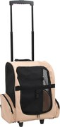 vidaXL Troller pentru animale de companie multifuncțional, pliabil, bej
