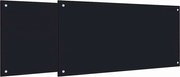 vidaXL Panou de bucătărie 2 pcs Negru 100 x 50 cm sticlă securizată