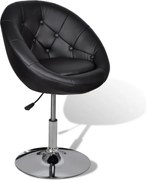 vidaXL Scaun de bar, negru, piele ecologică