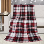 Pătură Bellatex Kemping Plus Pătrate, roșu, 150 x 200 cm