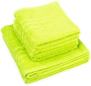 Set de prosoape Classic verde, 4 buc. 50 x 100 cm, 2 buc. 70 x 140 cm, 4 bucăți 50 x 100 cm, 2 bucăți 70 x 140 cm