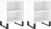 vidaXL Noptiere, 2 buc, alb, 40x30x50 cm, lemn compozit