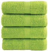 vidaXL Prosoape de baie premium SOLUND, 4 buc., verde măr, 30x30 cm, 600 g/m²