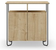 Dulap în culoare naturală cu aspect de lemn de stejar 80x80 cm Dilly – Marckeric