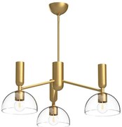 Lustră pe tijă Alora Mood ALM-JUDE3-GD-CL JUDE 3xE27/60W/230V alamă