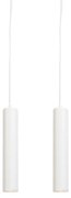 Set de 2 lămpi suspendate de design alb - Tuba Small