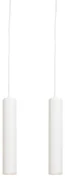 Set de 2 lămpi suspendate de design alb - Tuba Small