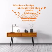 Sticker perete Odata ce ai invatat sa citesti…