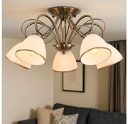 Brilagi - Lustră aplicată FRED, 5xE27/60W/230V, diametru 59 cm, bronzată