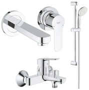 Pachet Grohe:Baterie lavoar montaj incastrat,baterie cada, set dus bara(20474000,23334000,27853001)