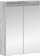 vidaXL Dulap cu oglindă pentru baie TULUM Gri Sonoma 60 x 16,5 x 78 cm