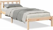 vidaXL Cadru pat foarte lung fără saltea, 100x220 cm, lemn masiv pin