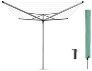 Uscator de rufe pentru exterior Brabantia Essential 90300259, 40 m, Ancora pentru betonare, Husa, Rezistent la coroziune, Inox