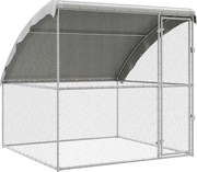 vidaXL Cușcă pentru pui Argintiu 2 x 2 x 2 m Oțel Galvanizat