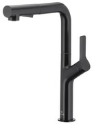 Baterie de chiuvetă cu cap de duș extractibil KFA Armatura 6623-220-81 DUERO DESIGN negru mat