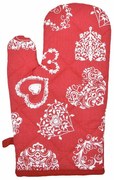 Mănușă de bucătărie de Crăciun Inimă roșie , 18 x 28 cm