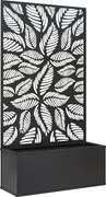 Outsunny Jardinieră cu Grilaj pentru Plante Cățărătoare cu Montare pe Perete sau Independent, 61x23x113 cm, Negru | Aosom Romania
