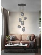 Lustră pe cablu BELLEVILLE Wofi 5007-502 6xE14/40W/230V negru/auriu